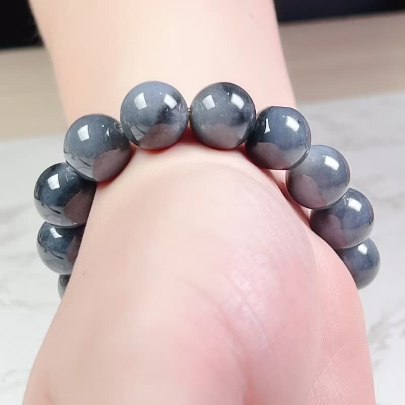 烏雞翡翠手珠手鍊 | 天然緬甸玉A貨翡翠 |  送禮