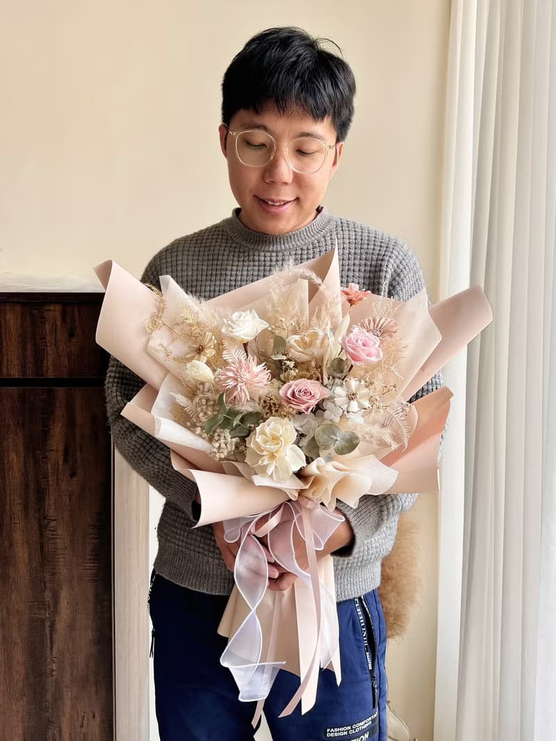 綿綿 永生花束 情人節花束 求婚