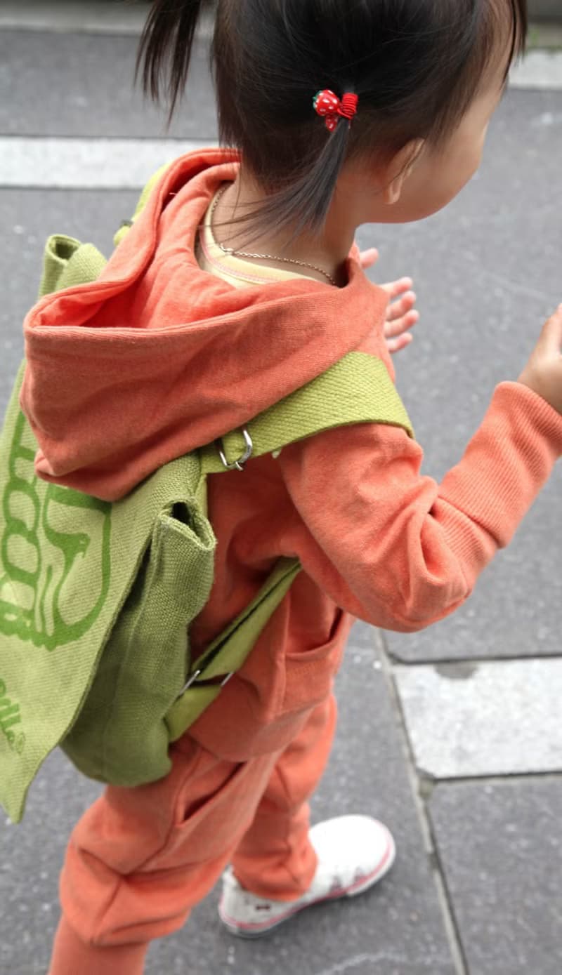 【北歐童裝】瑞典兒童棉麻後背包包旅行背包書包 親子款粉紅/綠
