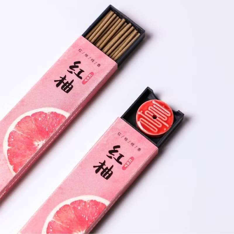 【白桃柚子】水果香線香 附香插│瑜咖冥想 新年交換抽獎生日禮物