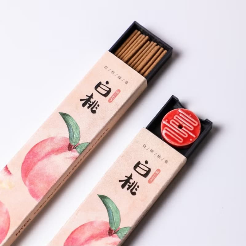 【白桃柚子】水果香線香 附香插│瑜咖冥想 新年交換抽獎生日禮物