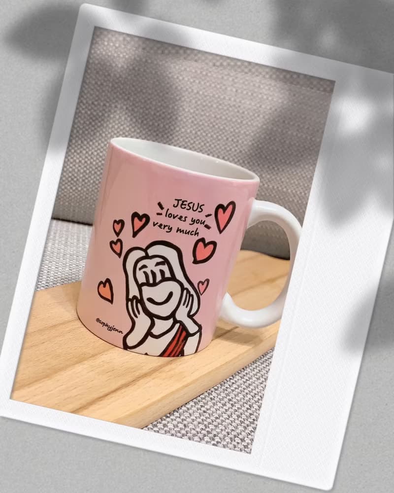 耶穌愛你 Jesus Loves You 馬克杯 手繪插畫風格 原創 Q版 咖啡杯