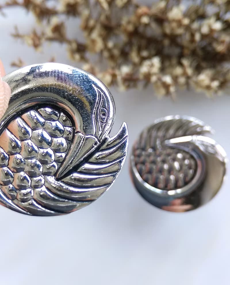 Vintage Jewelry 西洋古董飾品 Laurel Burch  銀天鵝 夾式耳環