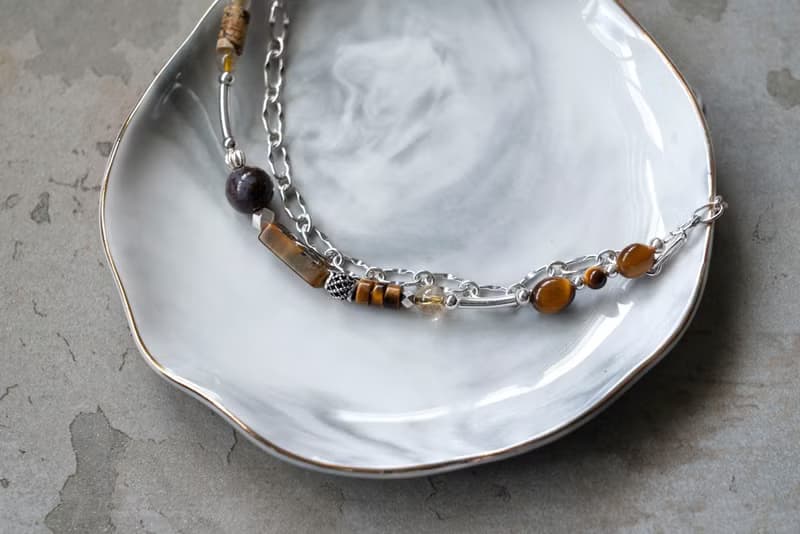 秋雨 - 虎眼石 彼得石 金髮晶 圖畫石 925純銀 手鍊