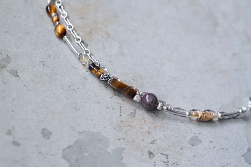 秋雨 - 虎眼石 彼得石 金髮晶 圖畫石 925純銀 手鍊