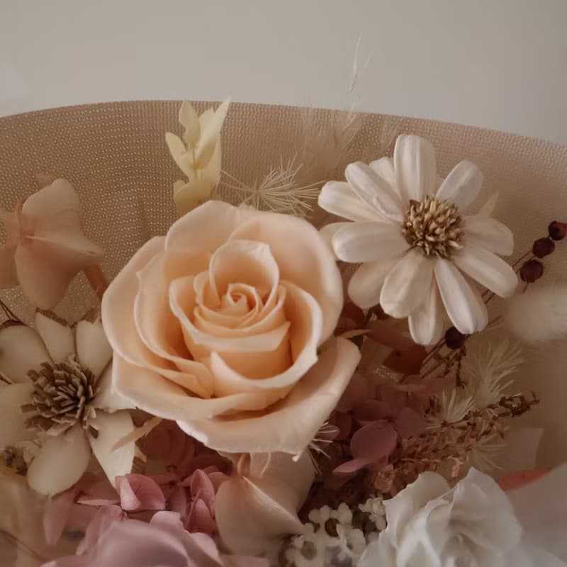 唯美浪漫玫瑰花束 永生花束 情人節花束 生日花束