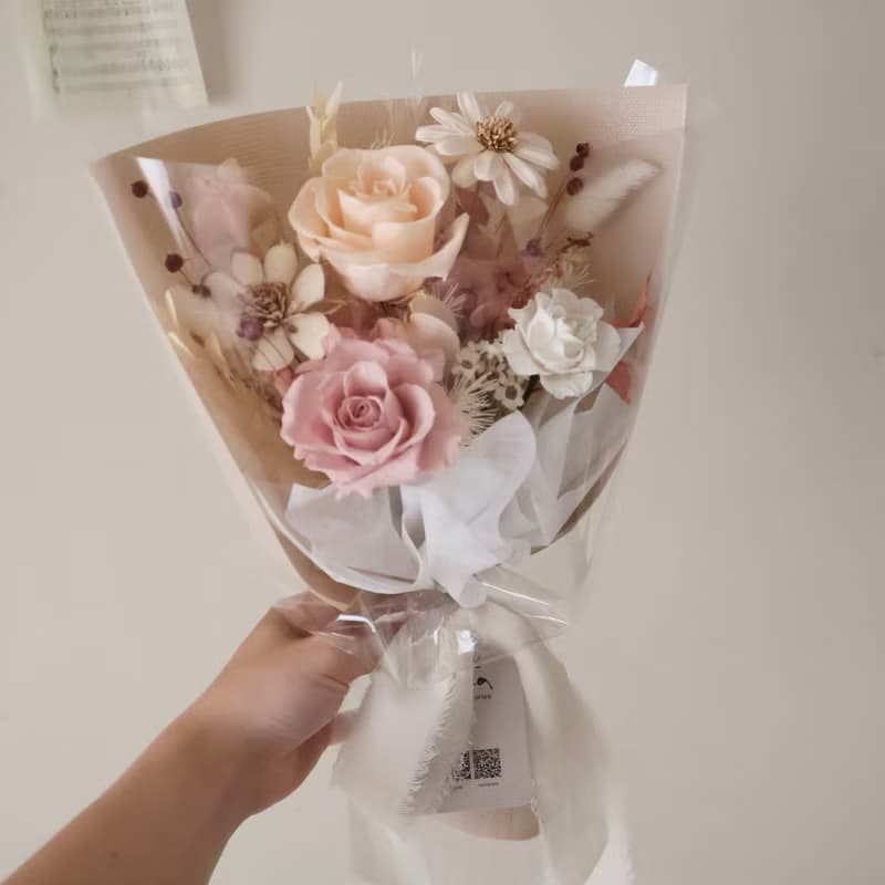 唯美浪漫玫瑰花束 永生花束 情人節花束 生日花束
