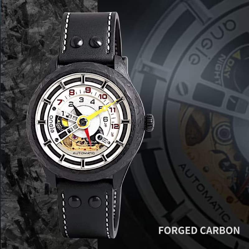 鍛造碳纖 皮帶款 黑色