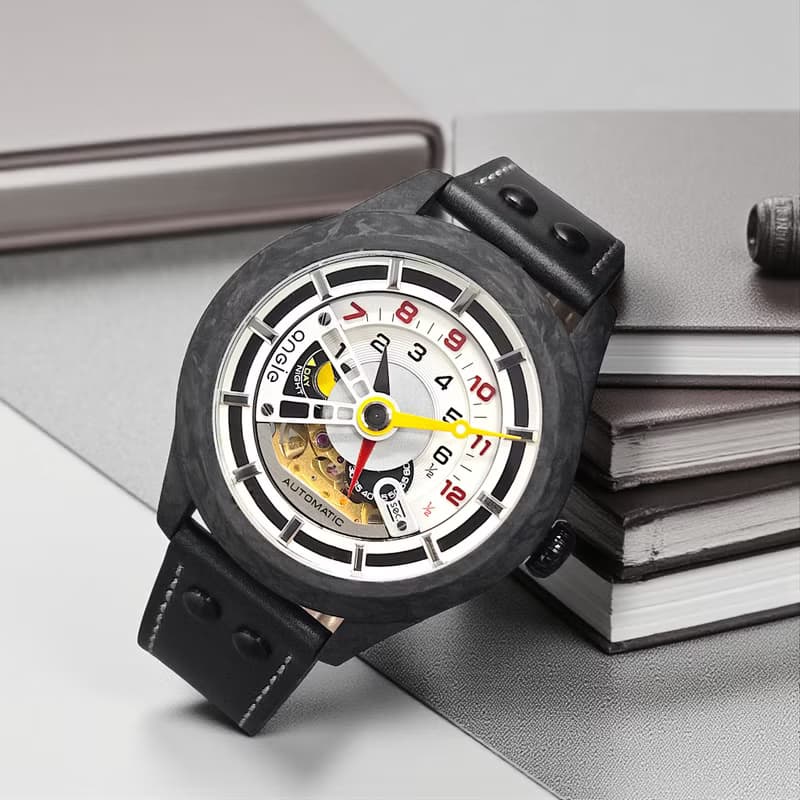 鍛造碳纖 皮帶款 黑色