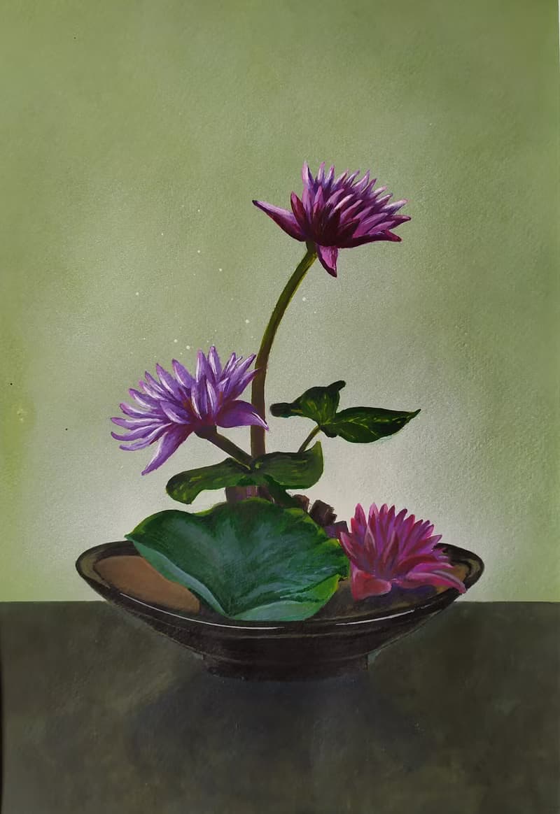 精緻的蓮花花束