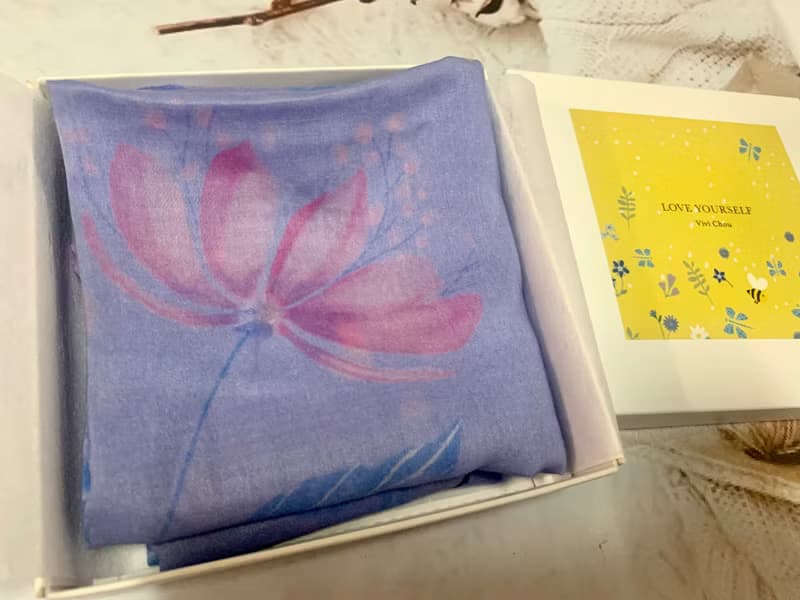 花語Me Time系列 藍紫色 絲巾
