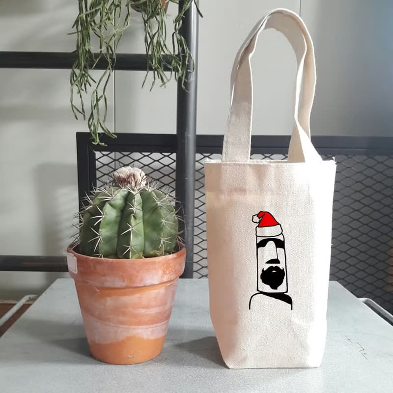 摩艾 聖誕 公公 Moai 隨行杯手機錢包飲料提袋帆布 復活節島