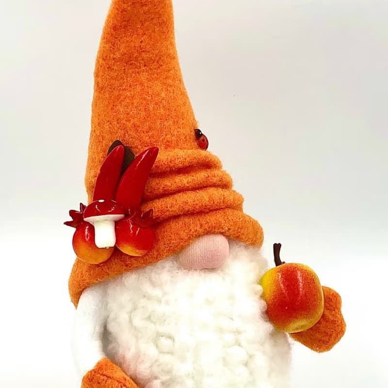 Autumn Scandinavian gnome, Thanksgiving day gnome, Soft fabric leprechaun