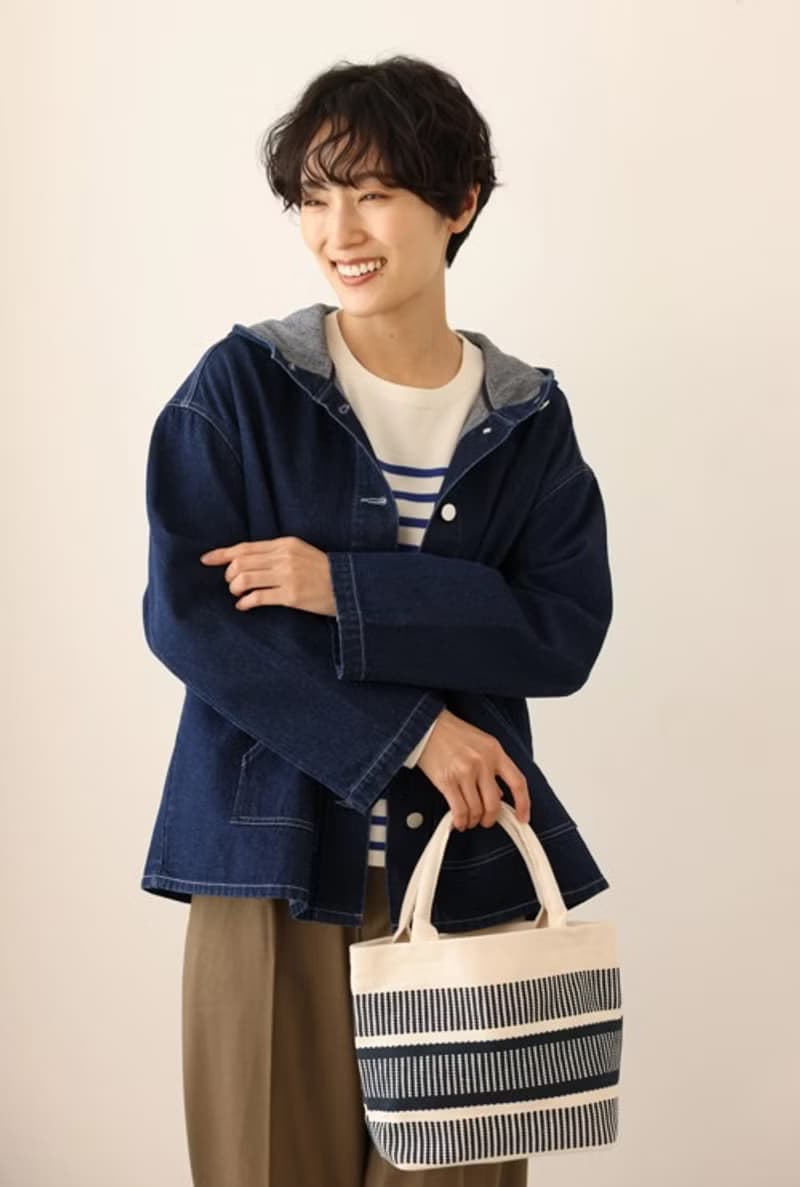 高重複穿搭性 牛仔外套 連帽外衣 棉質 241002-1