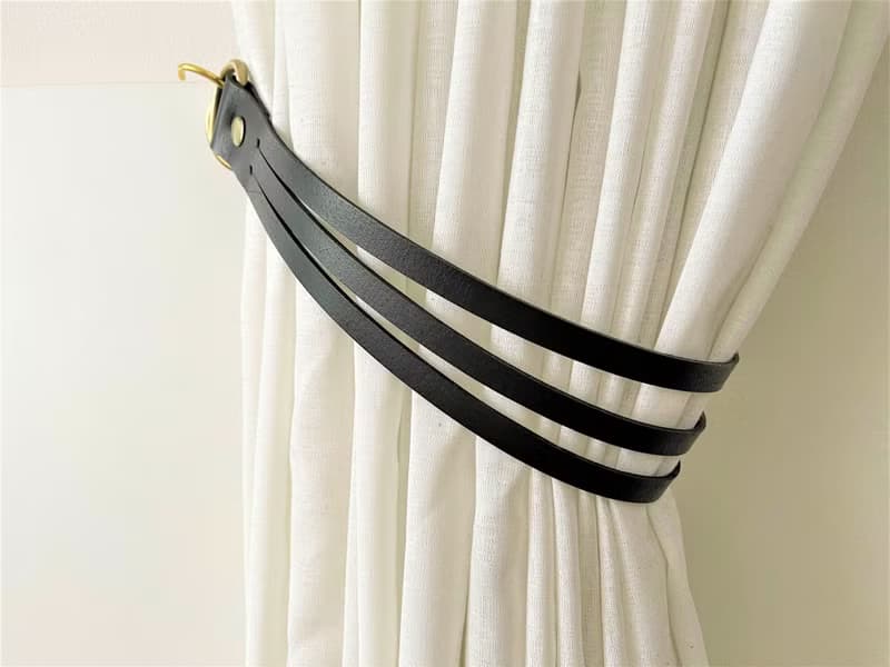 皮革窗簾綁帶//簡約主義//家居裝飾//窗簾//窗簾綁帶