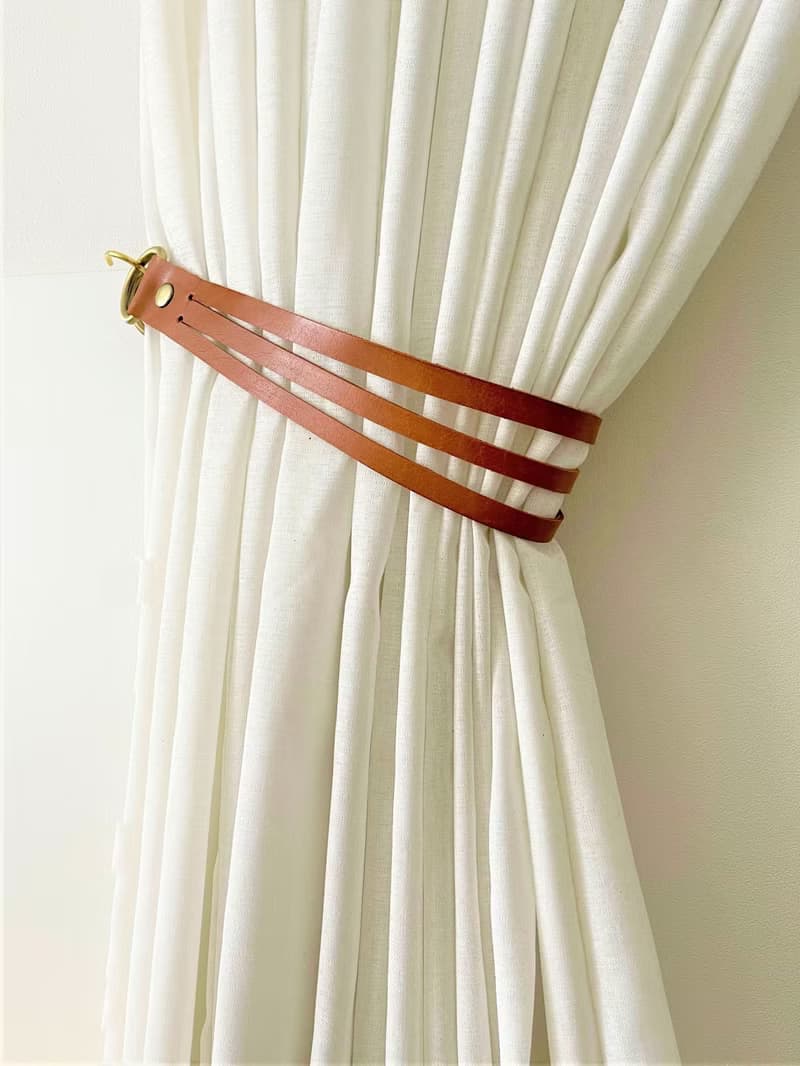 皮革窗簾綁帶//簡約主義//家居裝飾//窗簾//窗簾綁帶