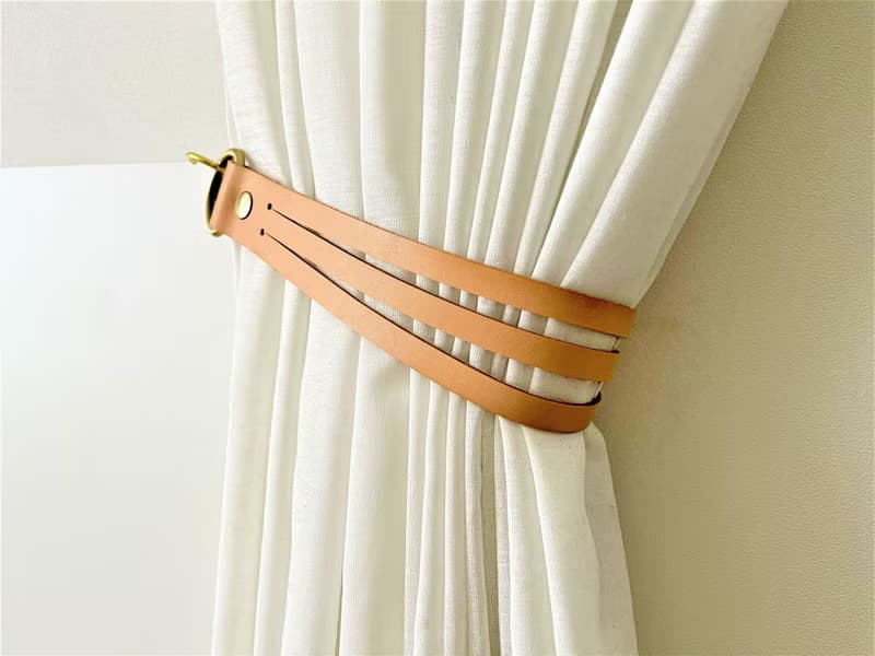 皮革窗簾綁帶//簡約主義//家居裝飾//窗簾//窗簾綁帶
