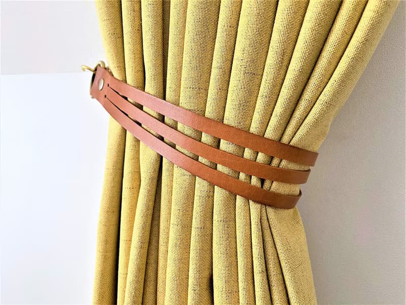 皮革窗簾綁帶//簡約主義//家居裝飾//窗簾//窗簾綁帶