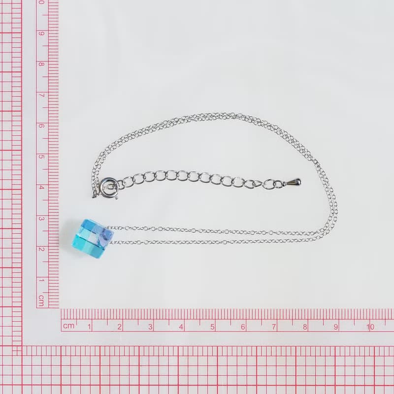 サンキューガラス(ありがとう【癒】)チェーンネックレス【アロマペンダントに変更可】【綿紐、シルバー925選べます】【受注制作】
