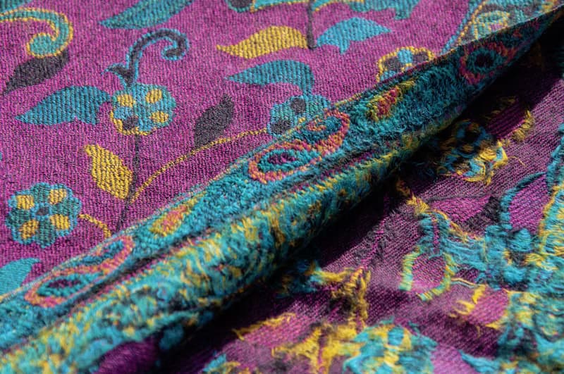 喀什米爾Cashmere/羊絨圍巾/純羊毛圍巾披巾/戒指絨披肩 保暖 暖暖 露營必備 登山必備 外出海邊 下雪-玫瑰花朵