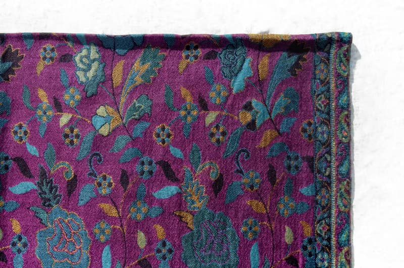 喀什米爾Cashmere/羊絨圍巾/純羊毛圍巾披巾/戒指絨披肩 保暖 暖暖 露營必備 登山必備 外出海邊 下雪-玫瑰花朵