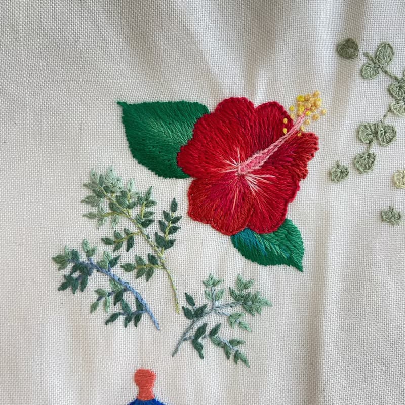 手工刺繍設計台灣主題聖誕卡