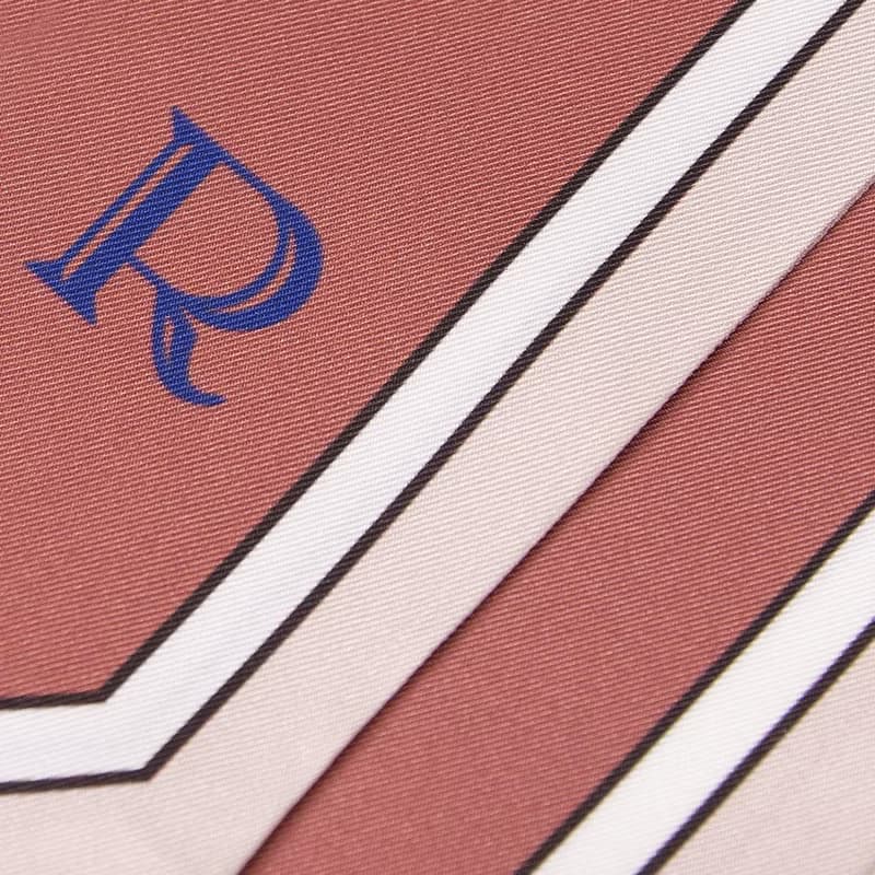 retar 妃紅緞帶式長條絲巾簡約復古髮帶腰帶桑蠶絲真絲圍巾