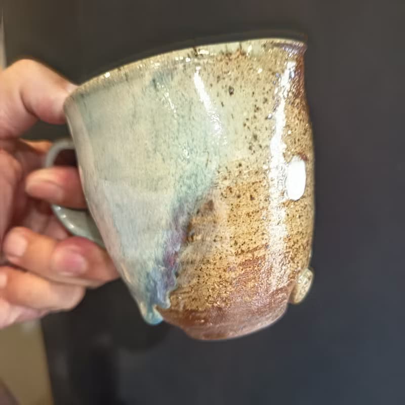 陶藝家陳炫亨手拉胚折口咖啡杯馬克杯公道杯鈞釉天青釉