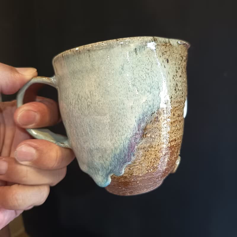 陶藝家陳炫亨手拉胚折口咖啡杯馬克杯公道杯鈞釉天青釉