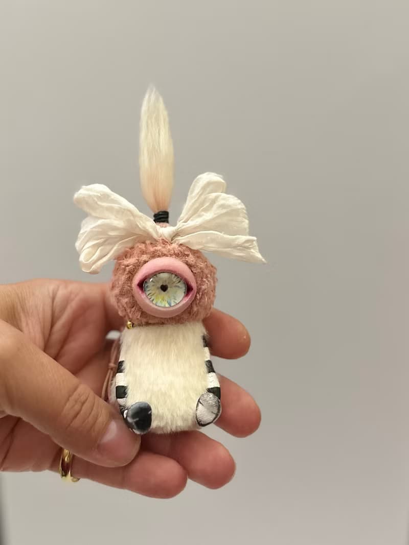 Cute ooak plush artist monster,  tiny cyclops - baby _ MADE-TO-ORDER!