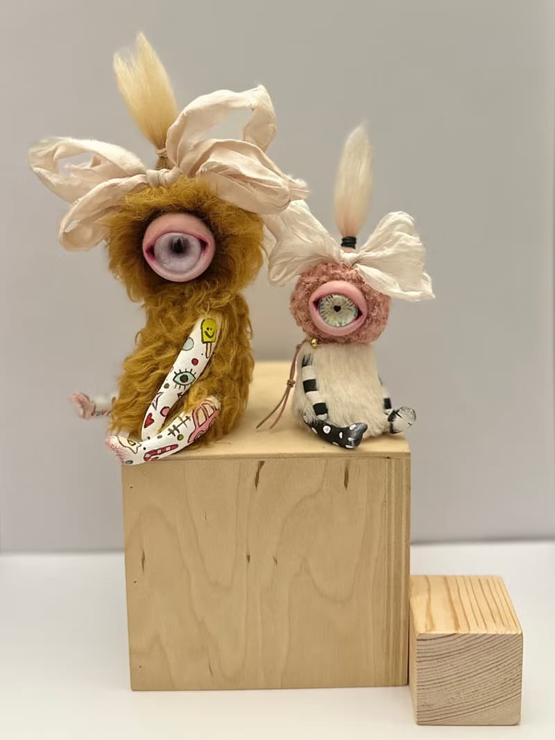 Cute ooak plush artist monster,  tiny cyclops - baby _ MADE-TO-ORDER!