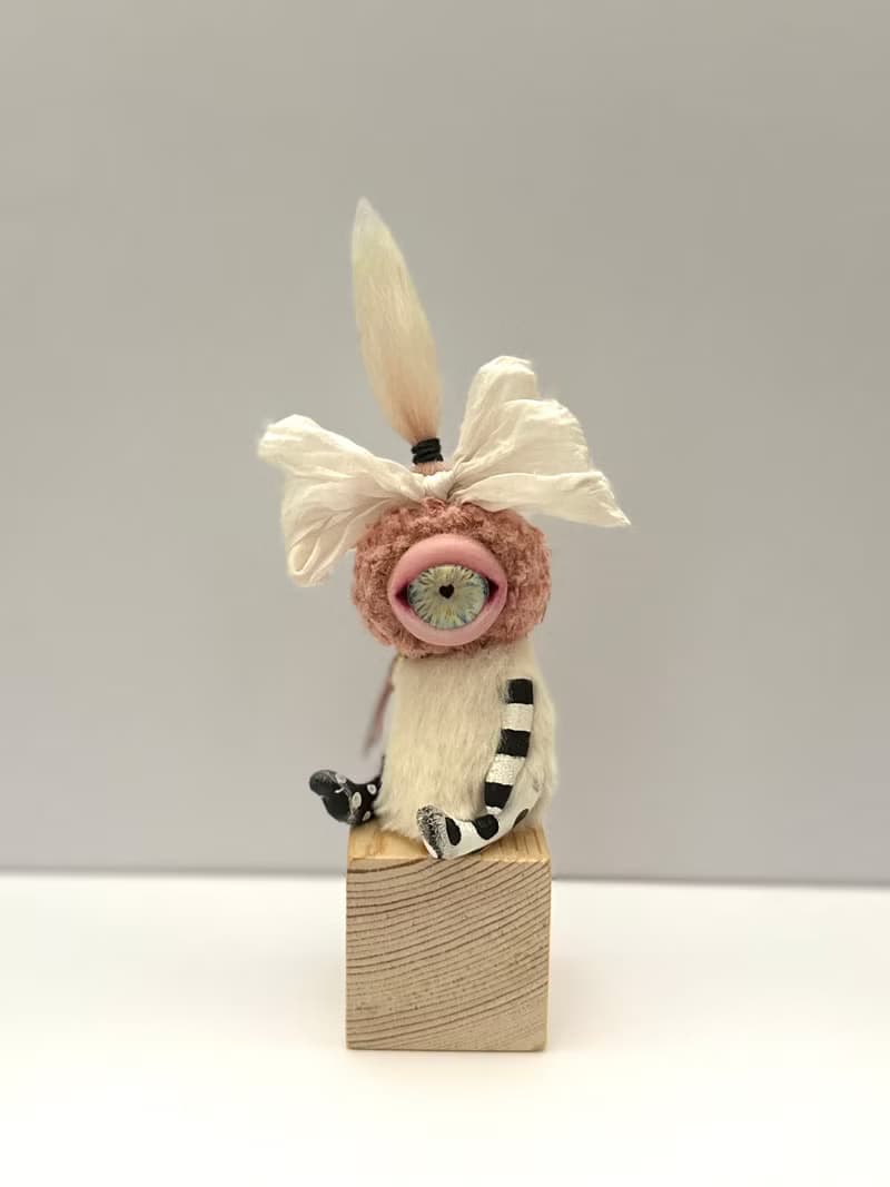 Cute ooak plush artist monster,  tiny cyclops - baby _ MADE-TO-ORDER!