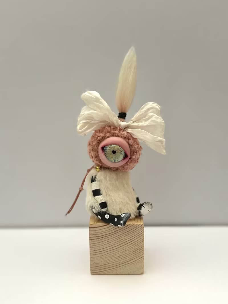 Cute ooak plush artist monster,  tiny cyclops - baby _ MADE-TO-ORDER!