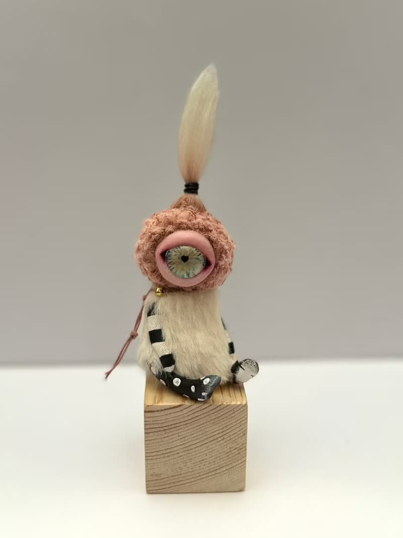 Cute ooak plush artist monster,  tiny cyclops - baby _ MADE-TO-ORDER!