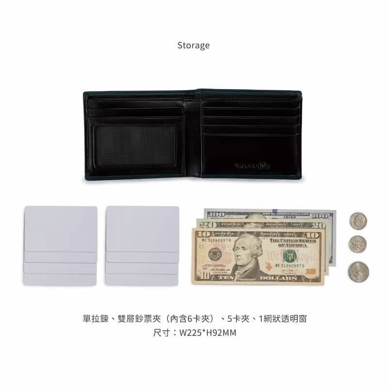 【情侶送禮/24H出貨】男生短夾 錢包 5卡 雙鈔拉鍊-0103-11804