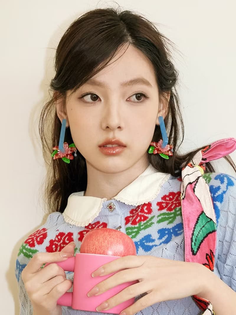 亞克力 澆水花朵鑲鑽耳飾 耳釘 耳夾 耳環