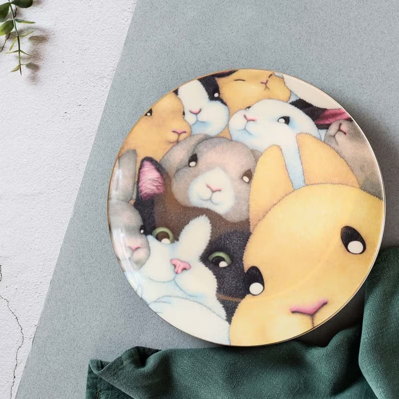 【小黑】6.5吋骨瓷盤/餐盤/禮盒