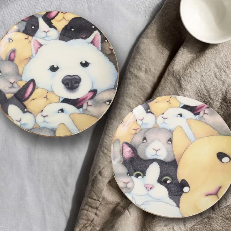 【小黑】6.5吋骨瓷盤/餐盤/禮盒