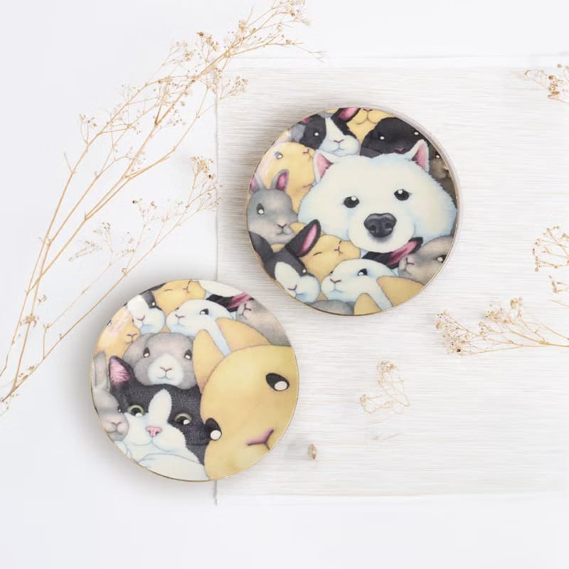 【小黑】6.5吋骨瓷盤/餐盤/禮盒