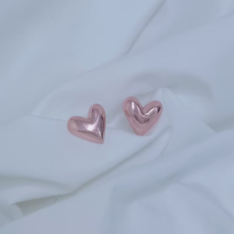 925 Silver heart color earring C.E 304