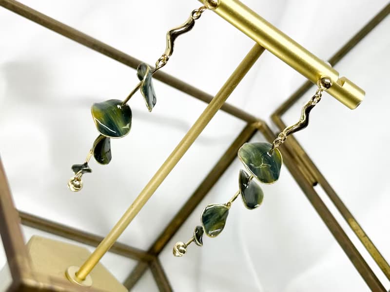 耳針x耳夾水晶花_日葉_光點飾品