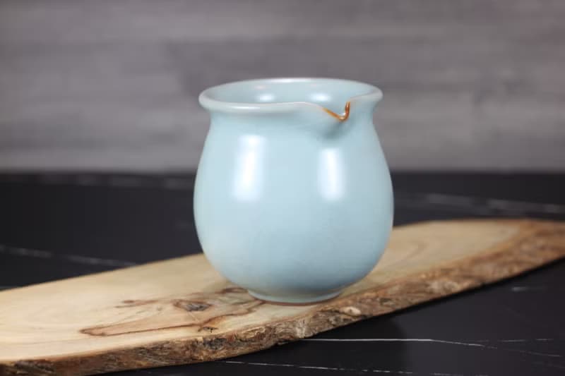 【母親節禮物】300~340ml 汝窯 手拉坯 無把茶海 名家葉敏祥手作