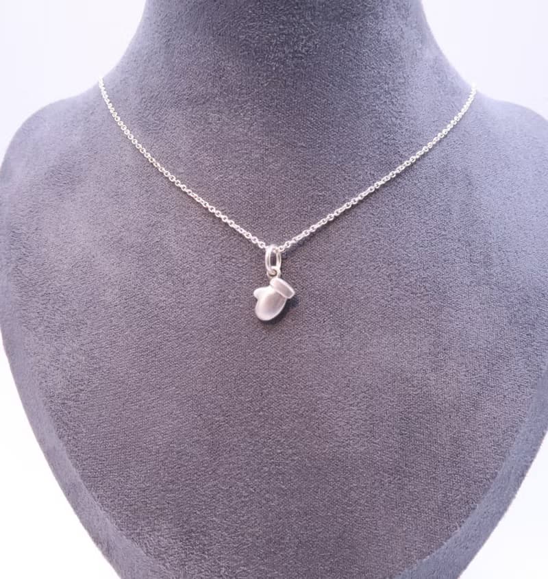 冬季手套 - 純銀迷你小物 項鍊