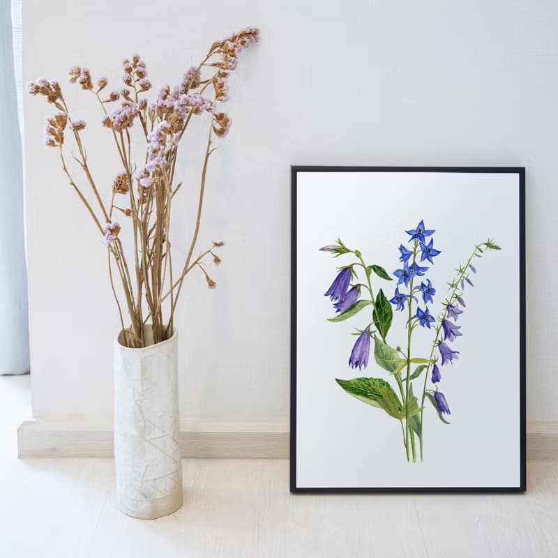 風鈴草花束－畫/花/咖啡廳佈置/家居佈置/洗手間裝飾/植栽植物