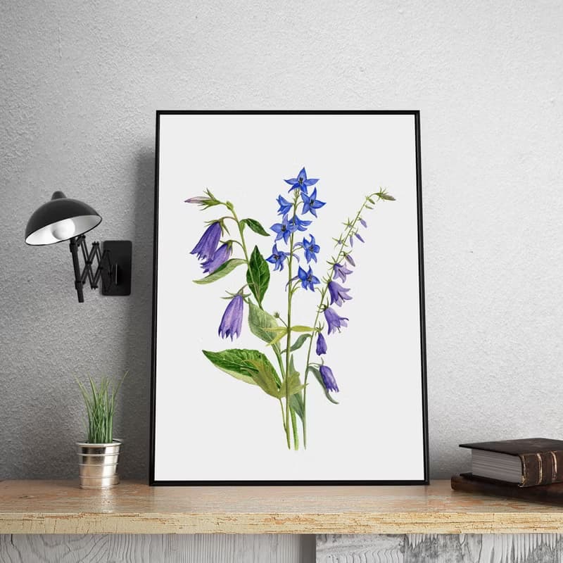 風鈴草花束－畫/花/咖啡廳佈置/家居佈置/洗手間裝飾/植栽植物