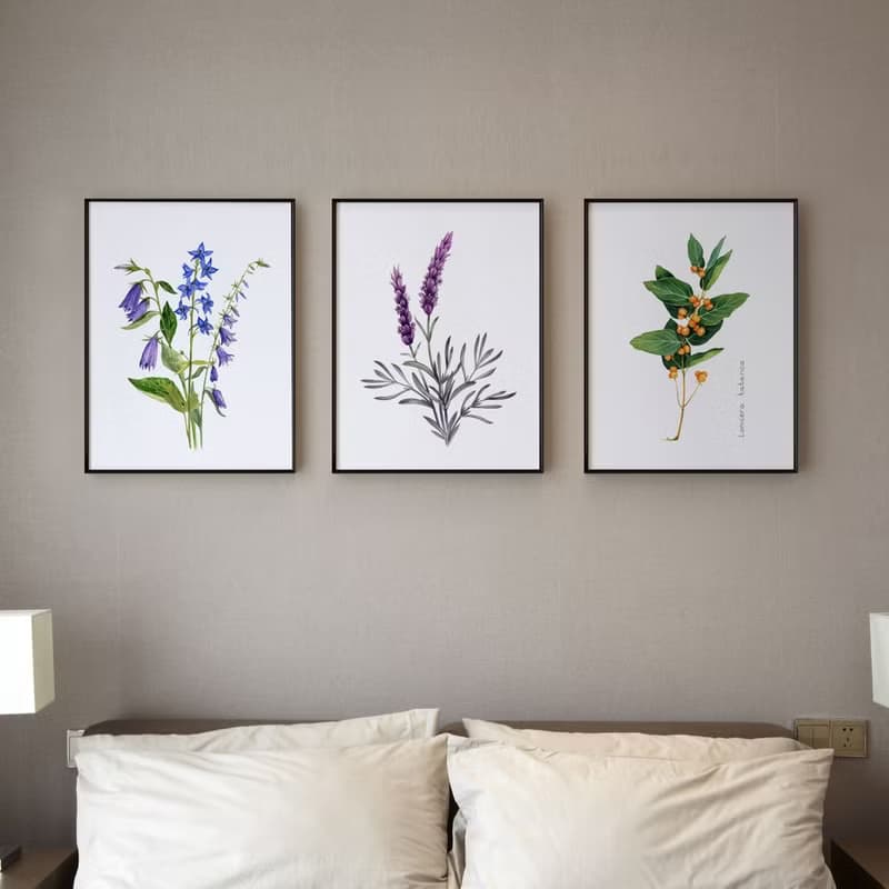 風鈴草花束－畫/花/咖啡廳佈置/家居佈置/洗手間裝飾/植栽植物