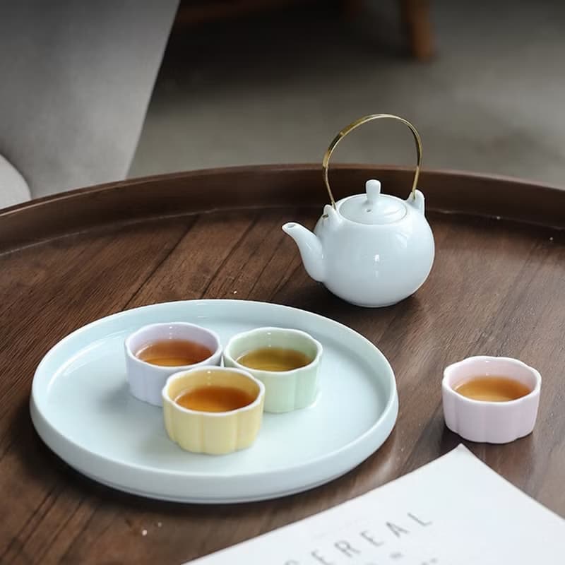 花好月圓茶禮套裝 聖誕禮物 茶壺茶杯贈茶盤 月餅造型