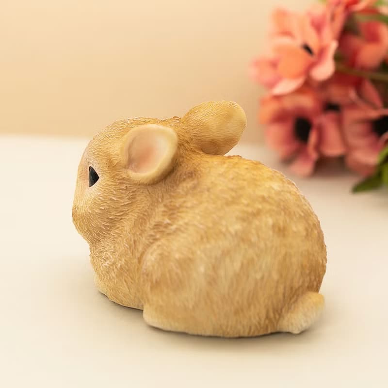デバリエ  ca264br【正規品】値下げ ウサギ ブラウン 置物  レジン製 誕生日プレゼント ギフト オブジェ  ウサギ好き 正規品