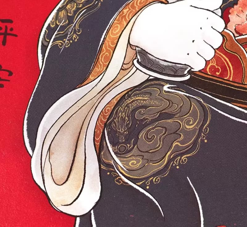 中國風 灶神灶王爺畫像門神貼紙