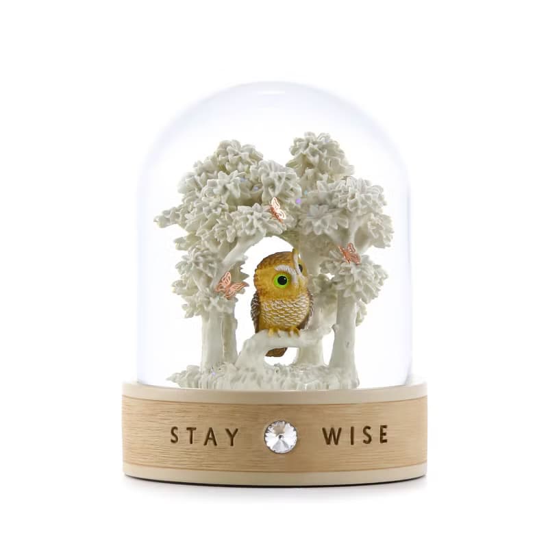 心靈守護神- Stay wise 玻璃罩擺件生日情人聖誕交換彌月貓頭鷹